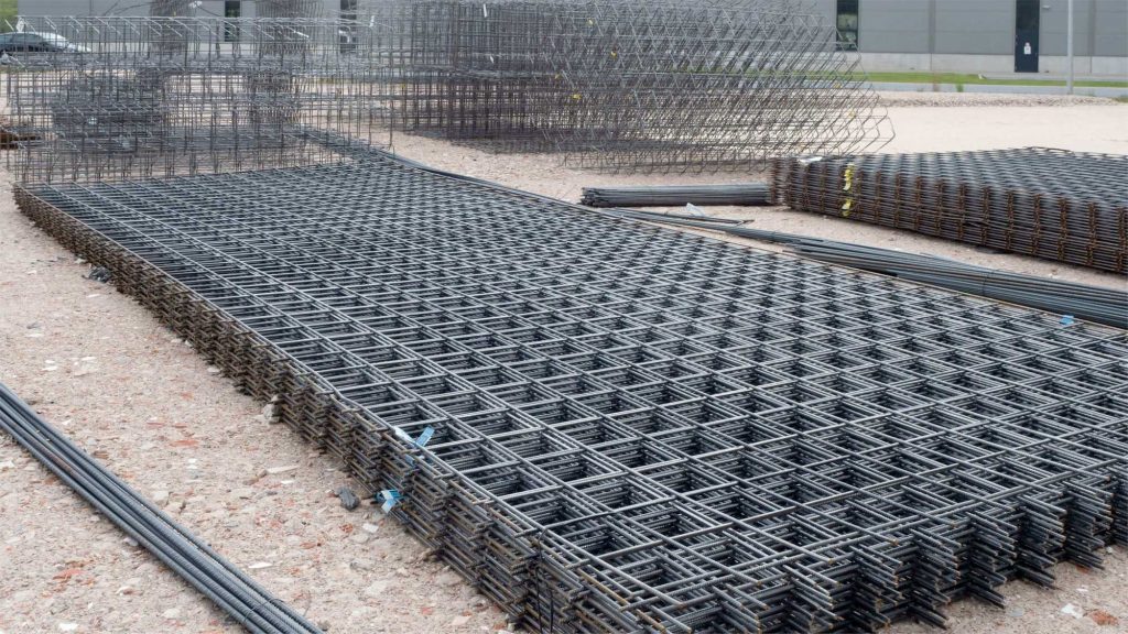 Baustahlmatten auf Baustelle